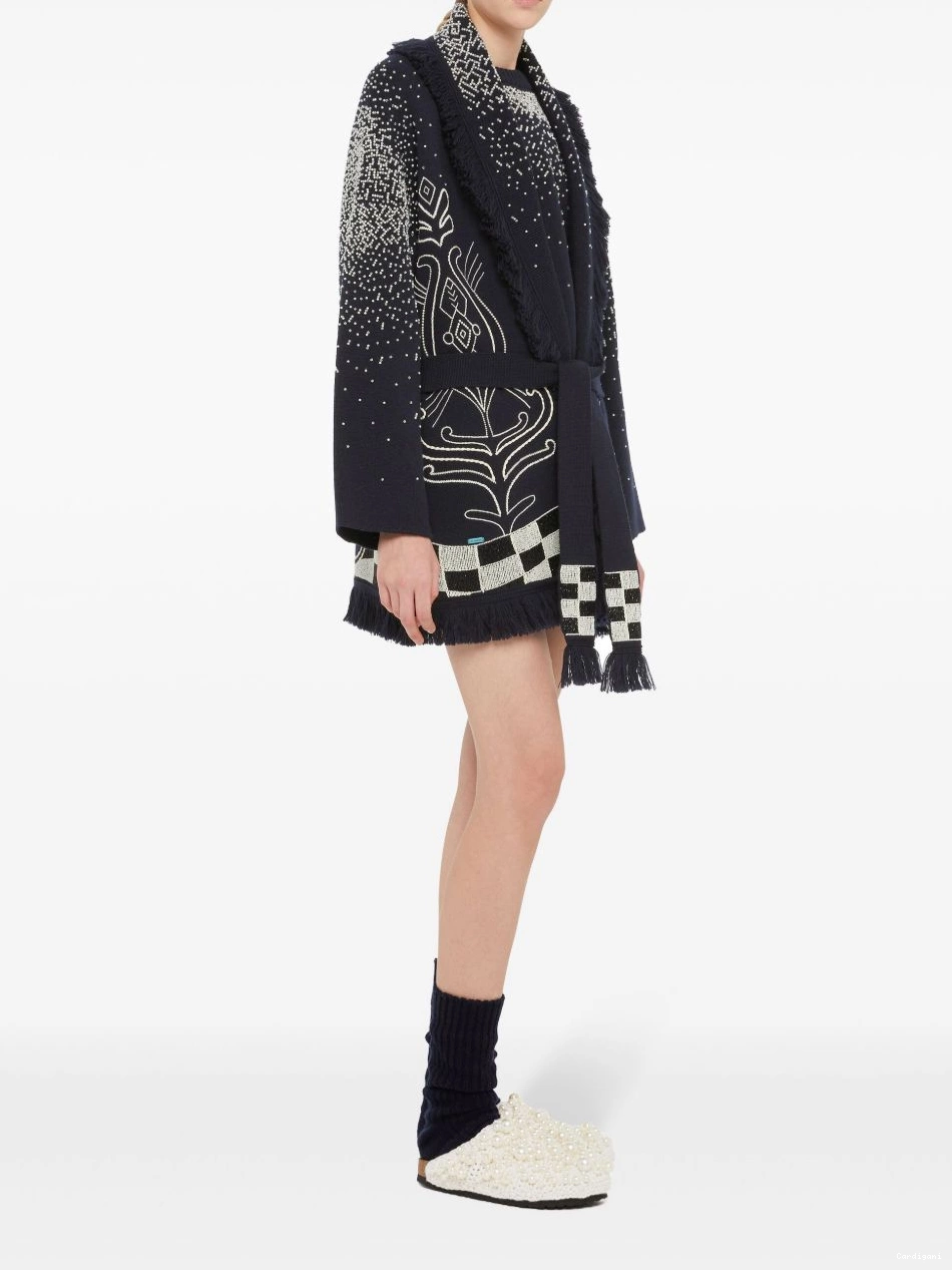 Affordable Women bead-embellished cardigan virgin-wool Alanui 0401
